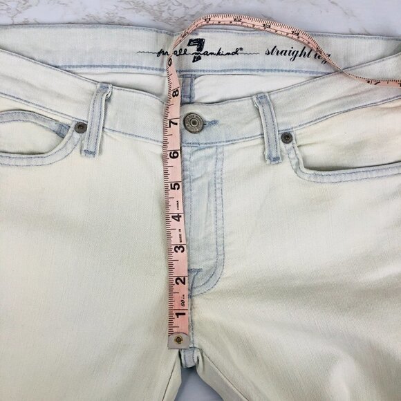 NWT 7 For All Mankind Straight Leg Light Wash Jean 31 - Picture 12 of 13